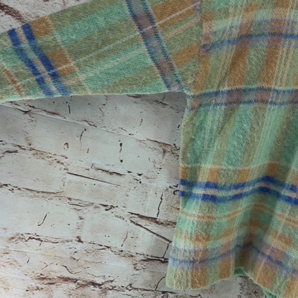 Free People Primrose Plaid Tunic Sweater in Champagne Combo Small - Picture 4 of 9